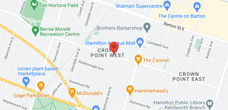 map of 1121 Cannon Street E